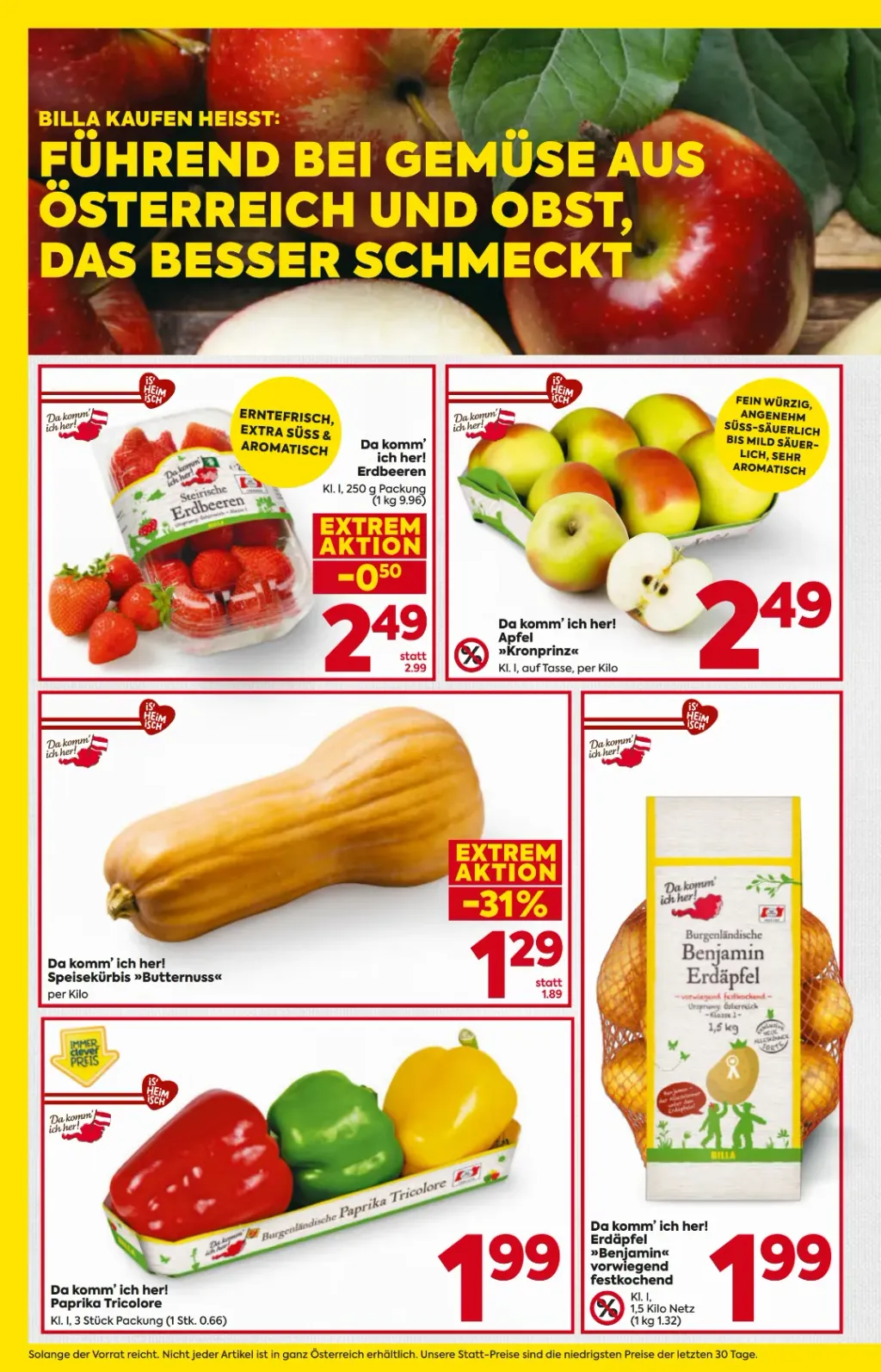 Billa Flugblatt ab 29.10.2026 (Donnerstag)