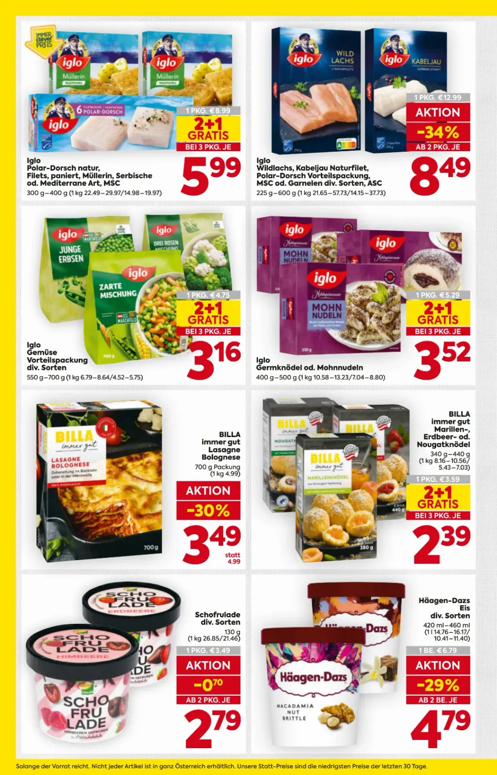 Billa Flugblatt ab 29.10.2026 (Donnerstag)