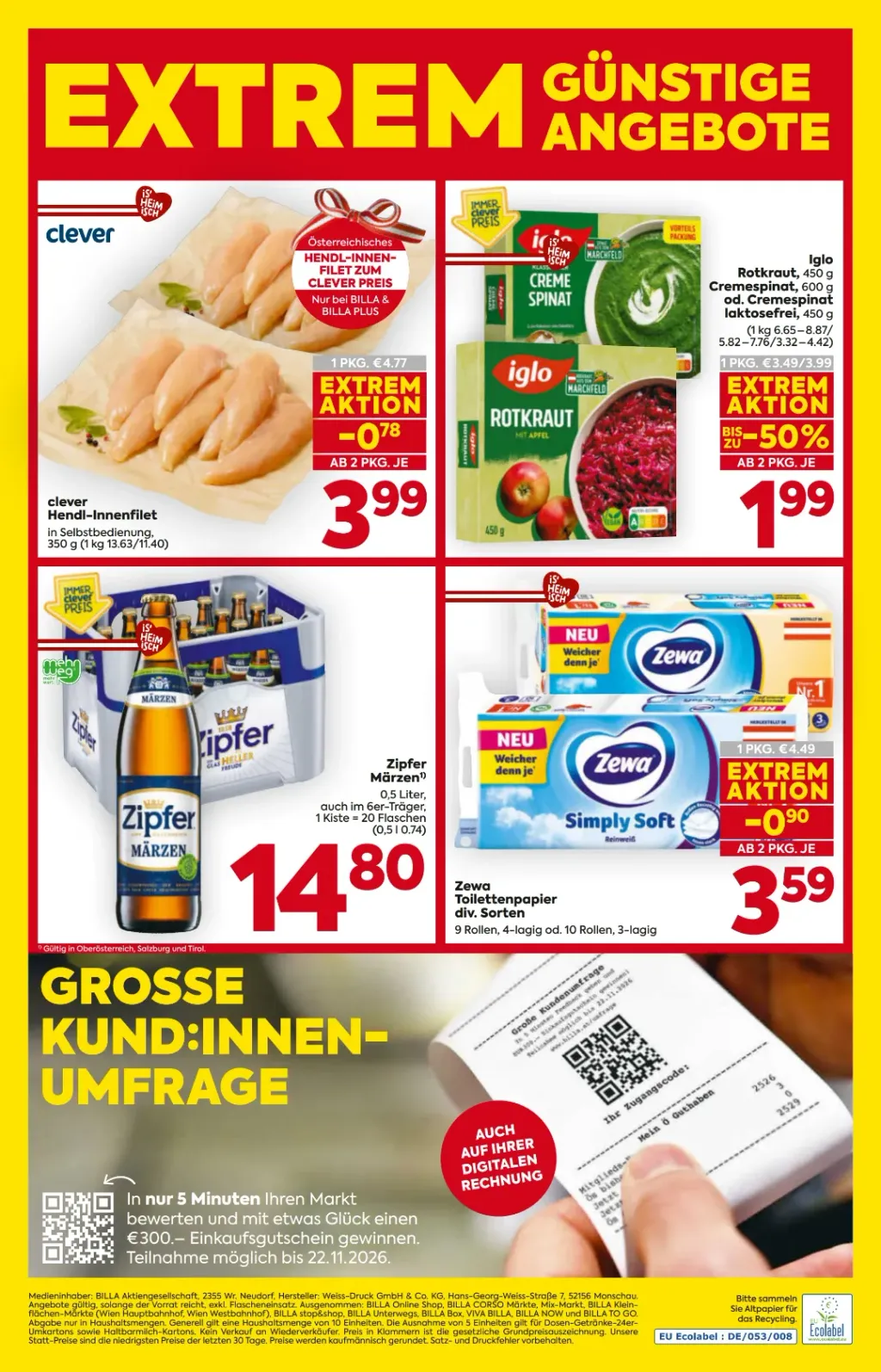 Billa Flugblatt ab 29.10.2026 (Donnerstag)
