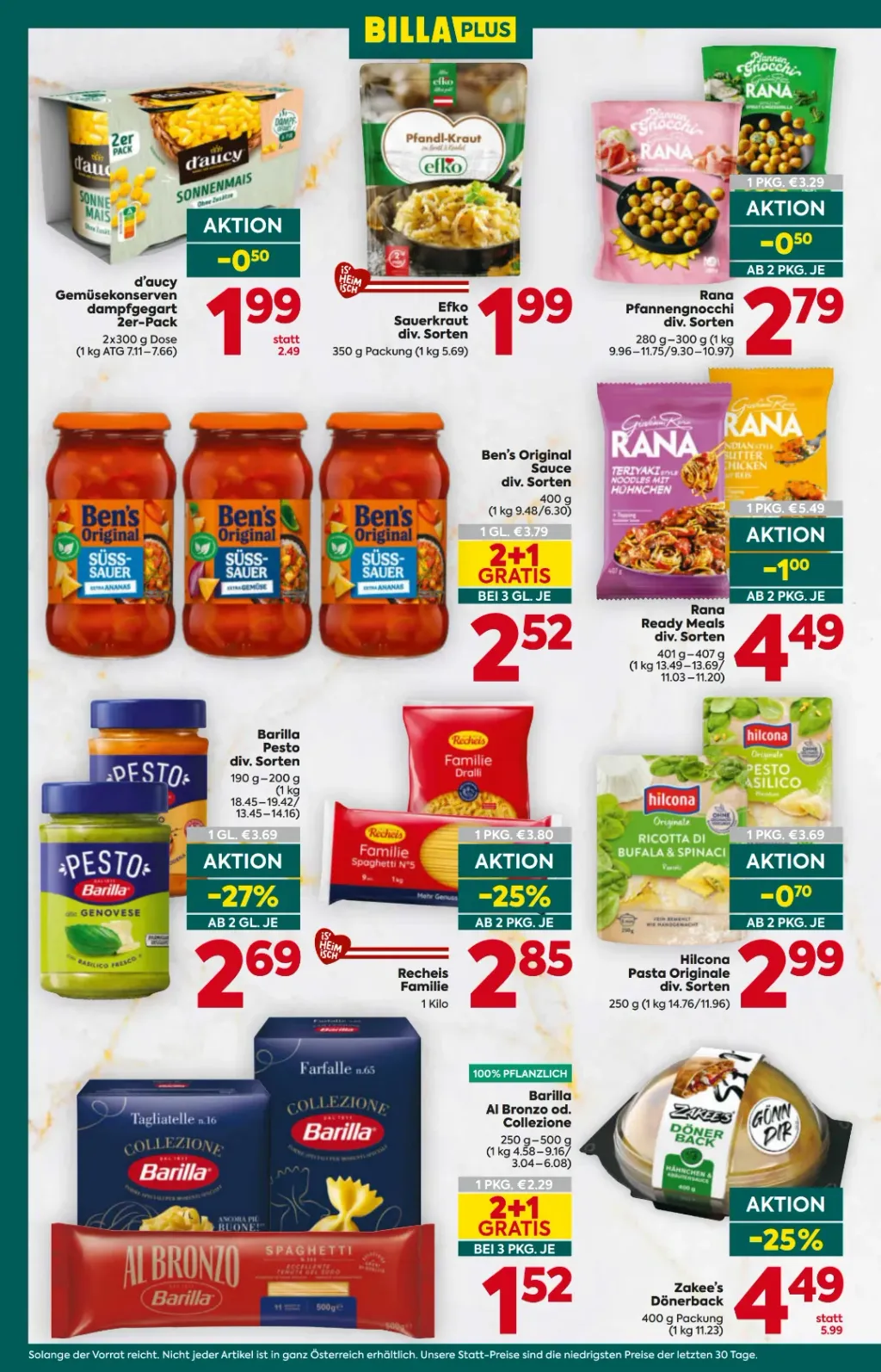 Billa Plus Flugblatt ab 29.10.2026 (Donnerstag)