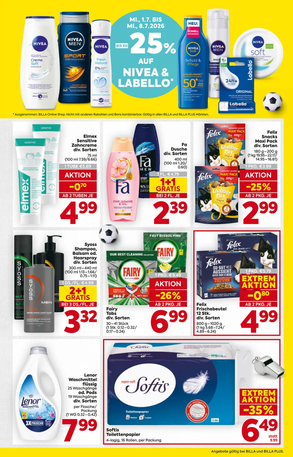Billa Flugblatt ab 01.07.2026 (Mittwoch)