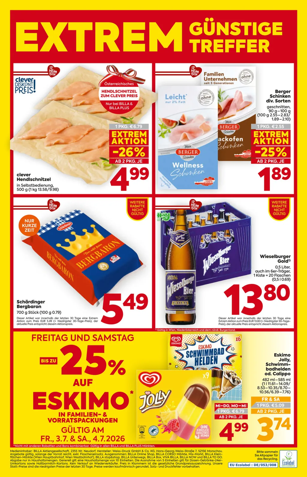 Billa Flugblatt ab 01.07.2026 (Mittwoch)