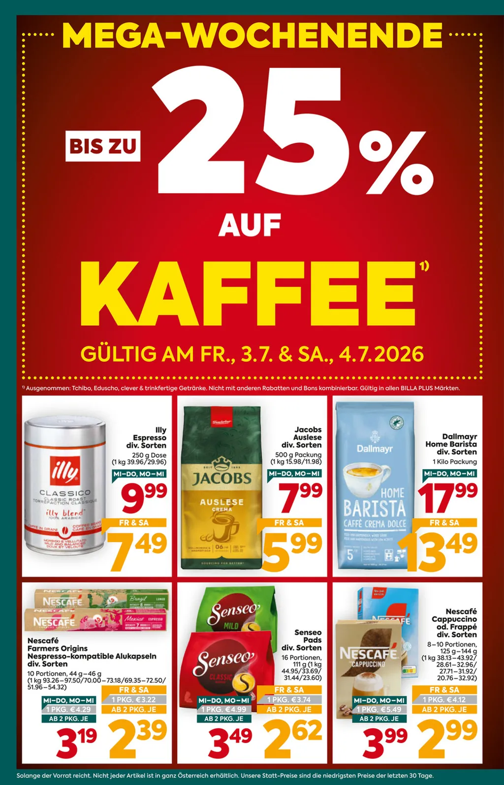 Billa Plus Flugblatt ab 01.07.2026 (Mittwoch)