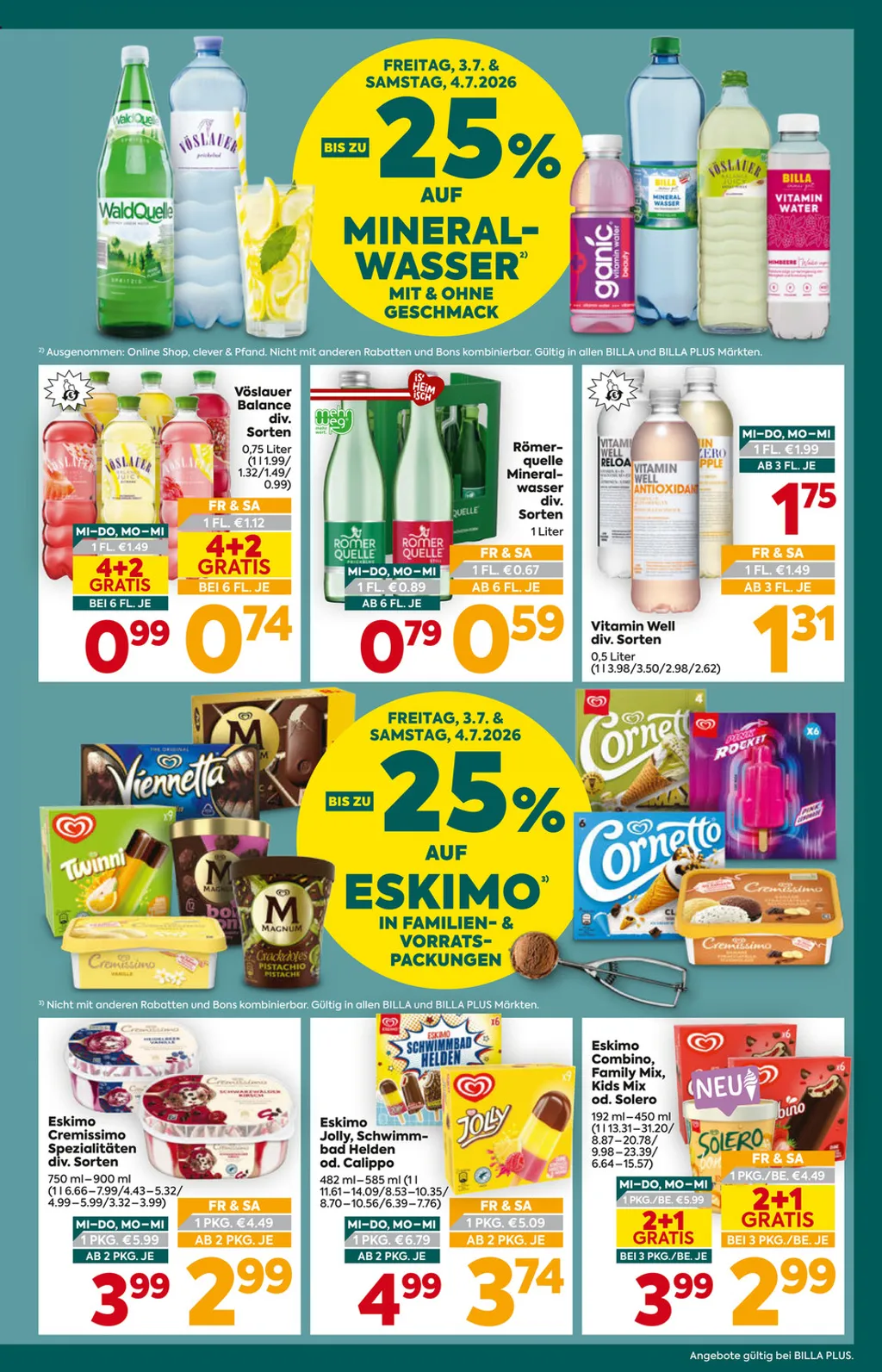Billa Plus Flugblatt ab 01.07.2026 (Mittwoch)