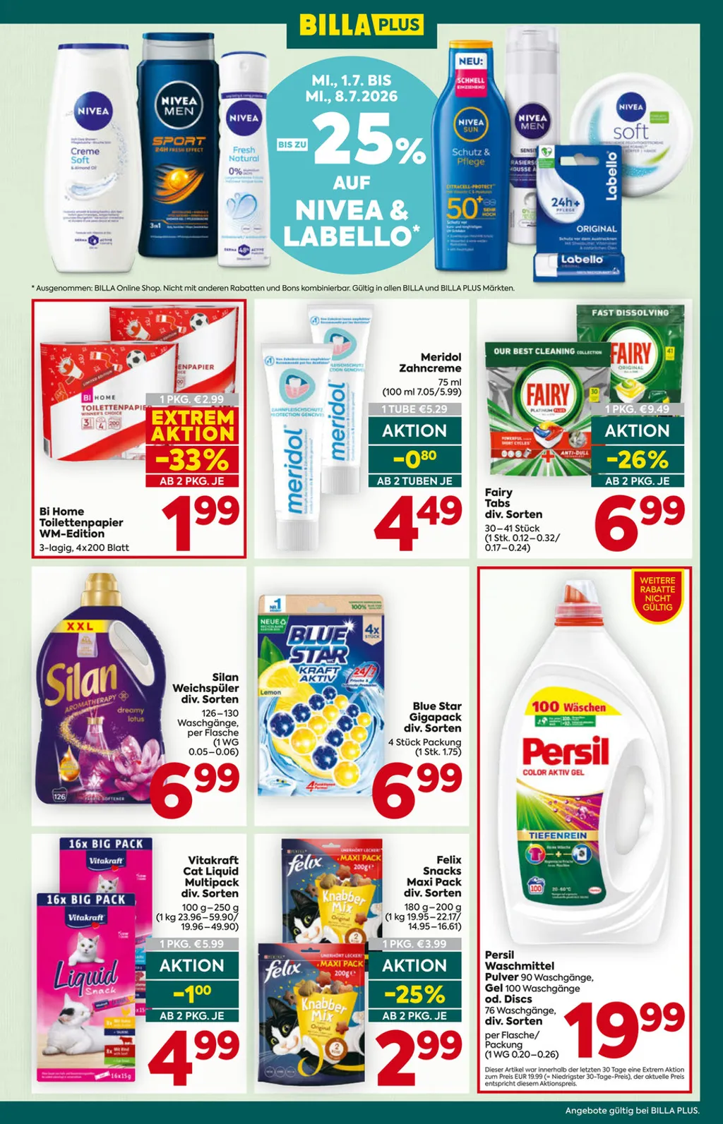 Billa Plus Flugblatt ab 01.07.2026 (Mittwoch)