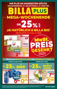 Billa Plus Flugblatt ab 09.07.2026 (Donnerstag)
