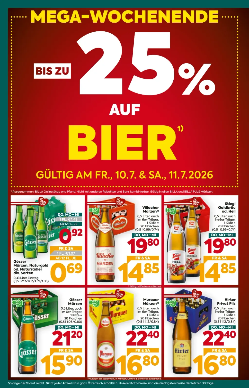 Billa Plus Flugblatt ab 09.07.2026 (Donnerstag)