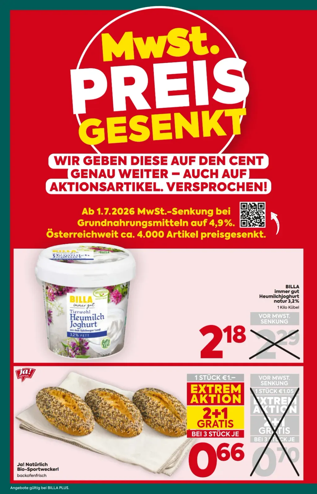 Billa Plus Flugblatt ab 09.07.2026 (Donnerstag)