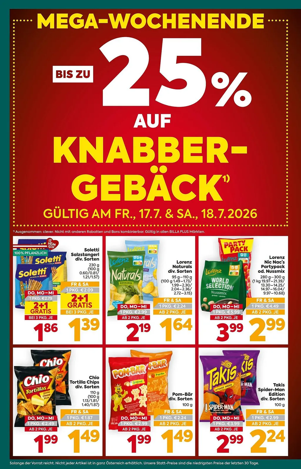 Billa Plus Flugblatt ab 16.07.2026 (Donnerstag)