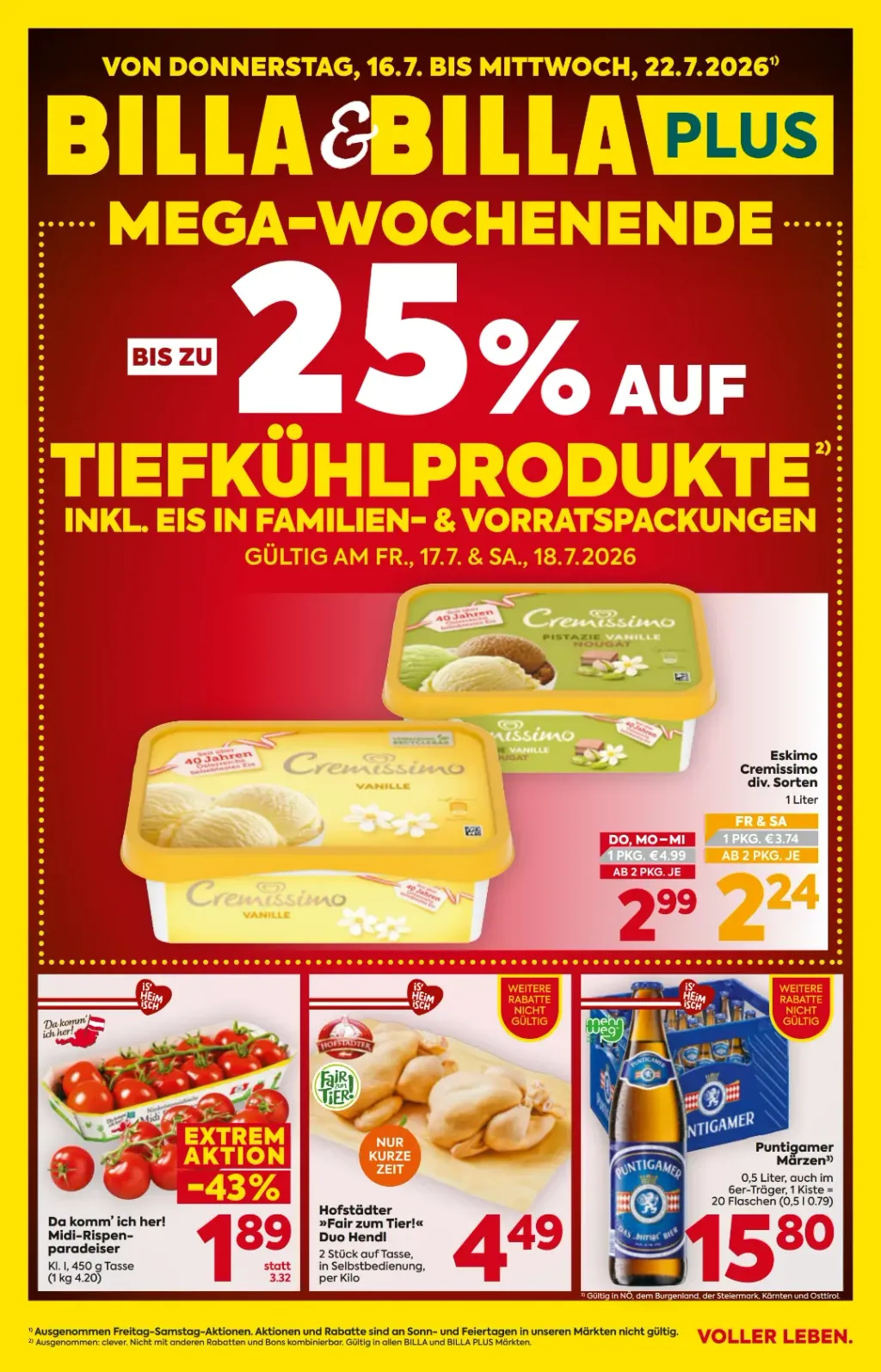 Billa Flugblatt ab 16.07.2026 (Donnerstag)