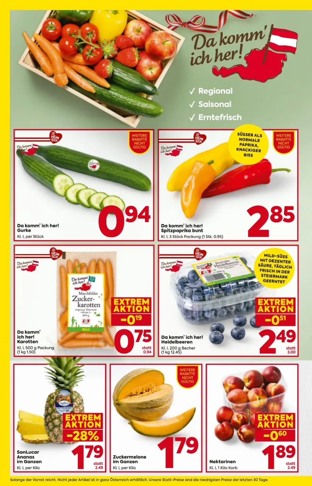 Billa Flugblatt ab 16.07.2026 (Donnerstag)
