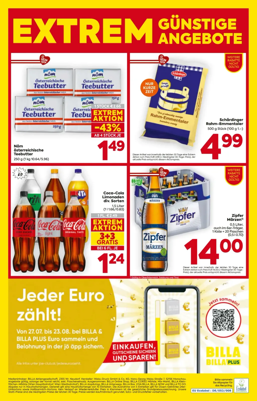 Billa Flugblatt ab 30.07.2026 (Donnerstag)