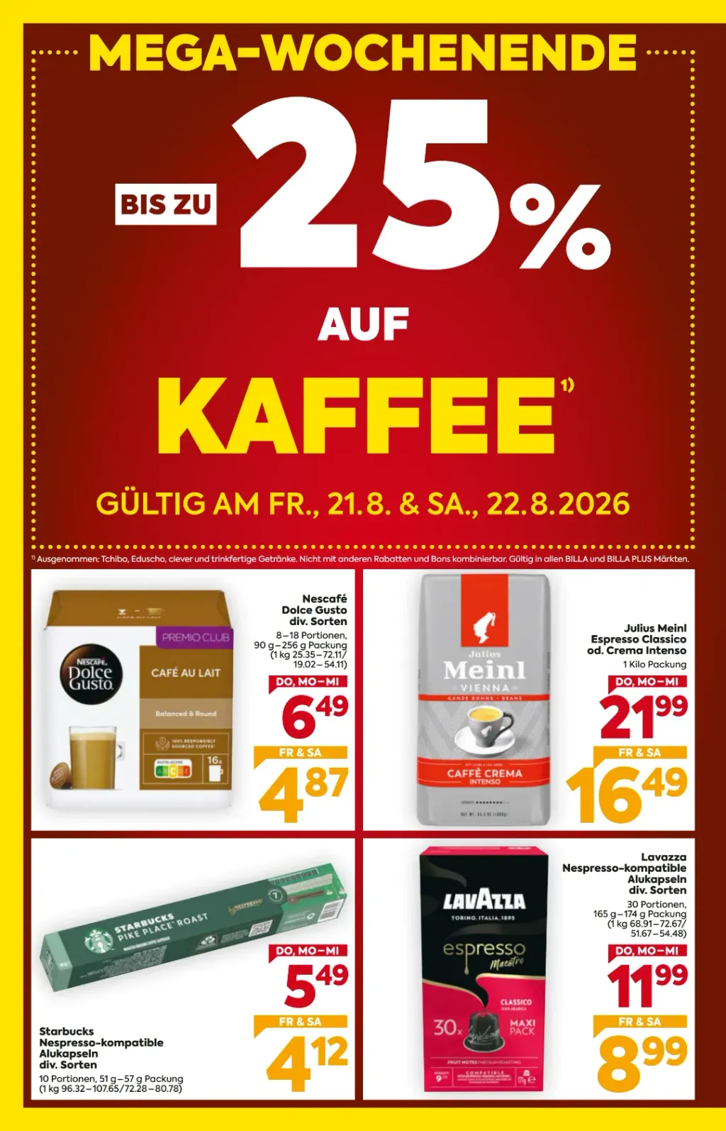 Billa Flugblatt ab 20.08.2026 (Donnerstag)