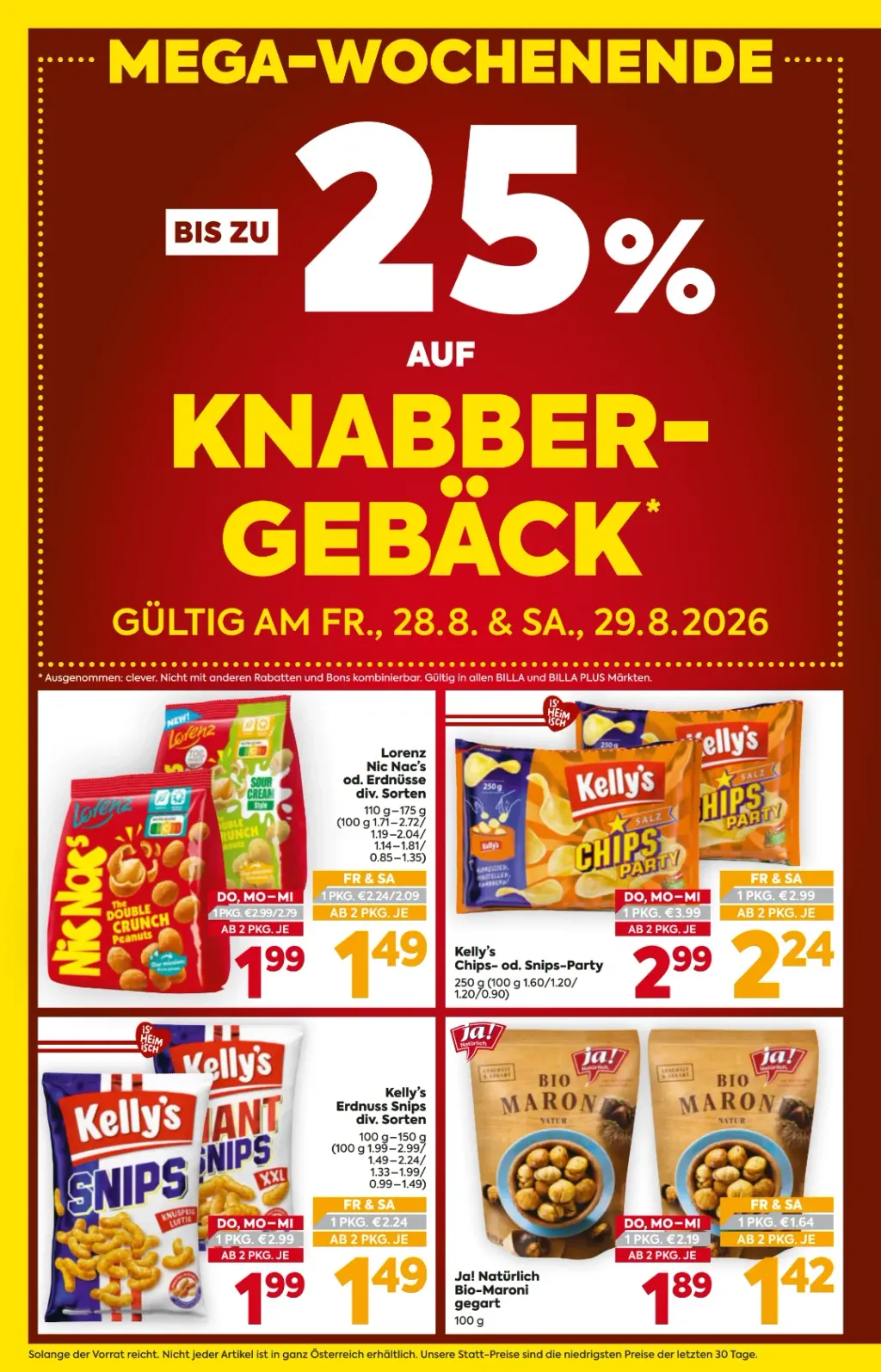 Billa Flugblatt ab 27.08.2026 (Donnerstag)