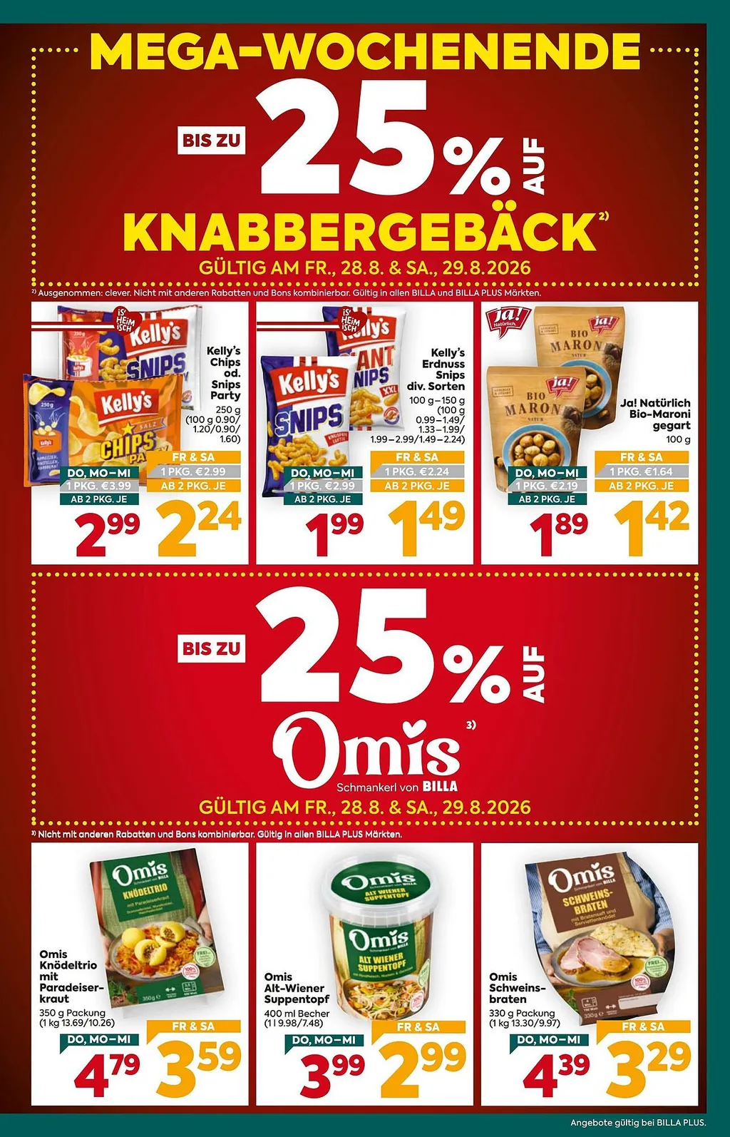 Billa Plus Flugblatt ab 27.08.2026 (Donnerstag)