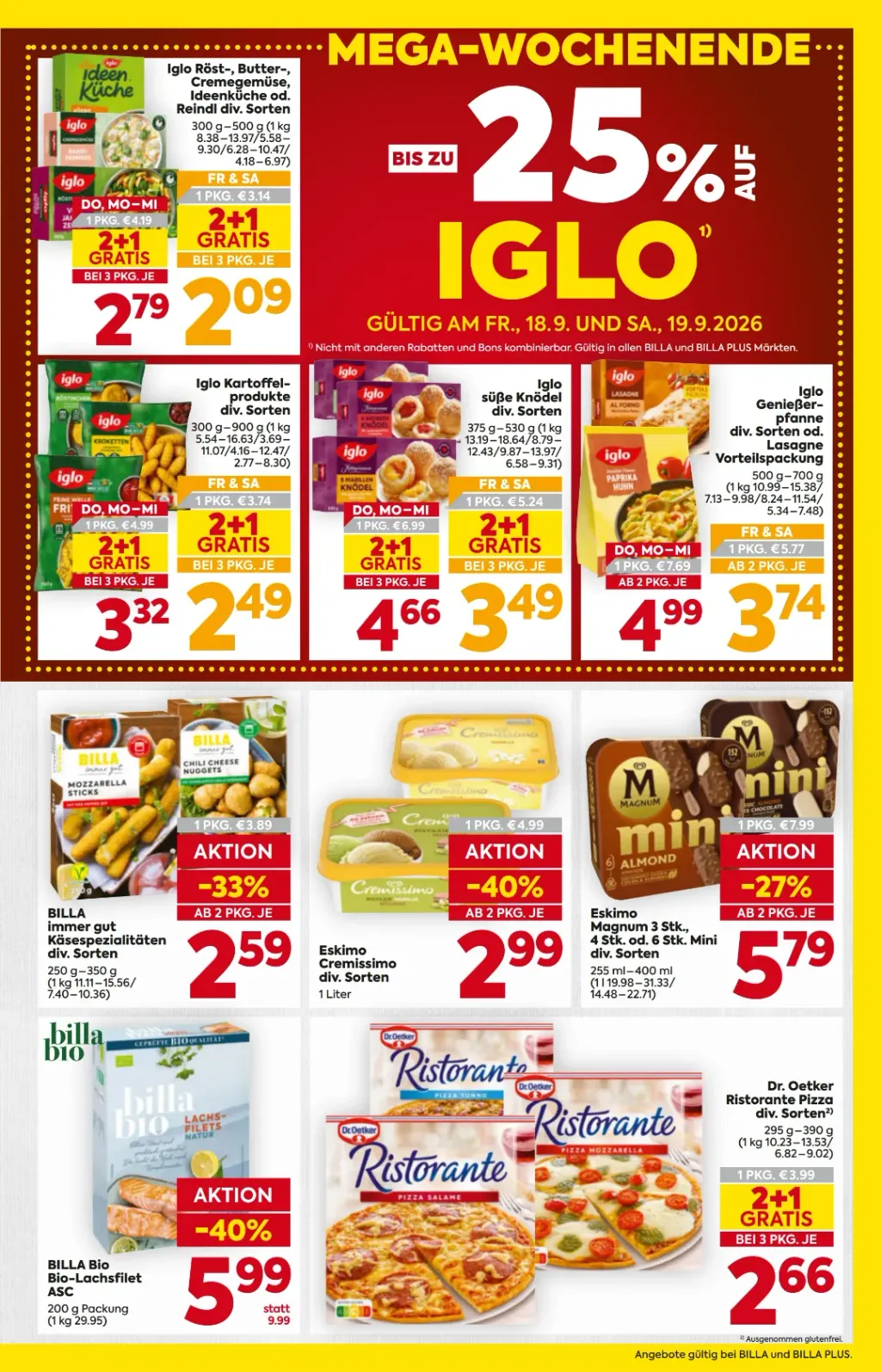 Billa Flugblatt ab 17.09.2026 (Donnerstag)