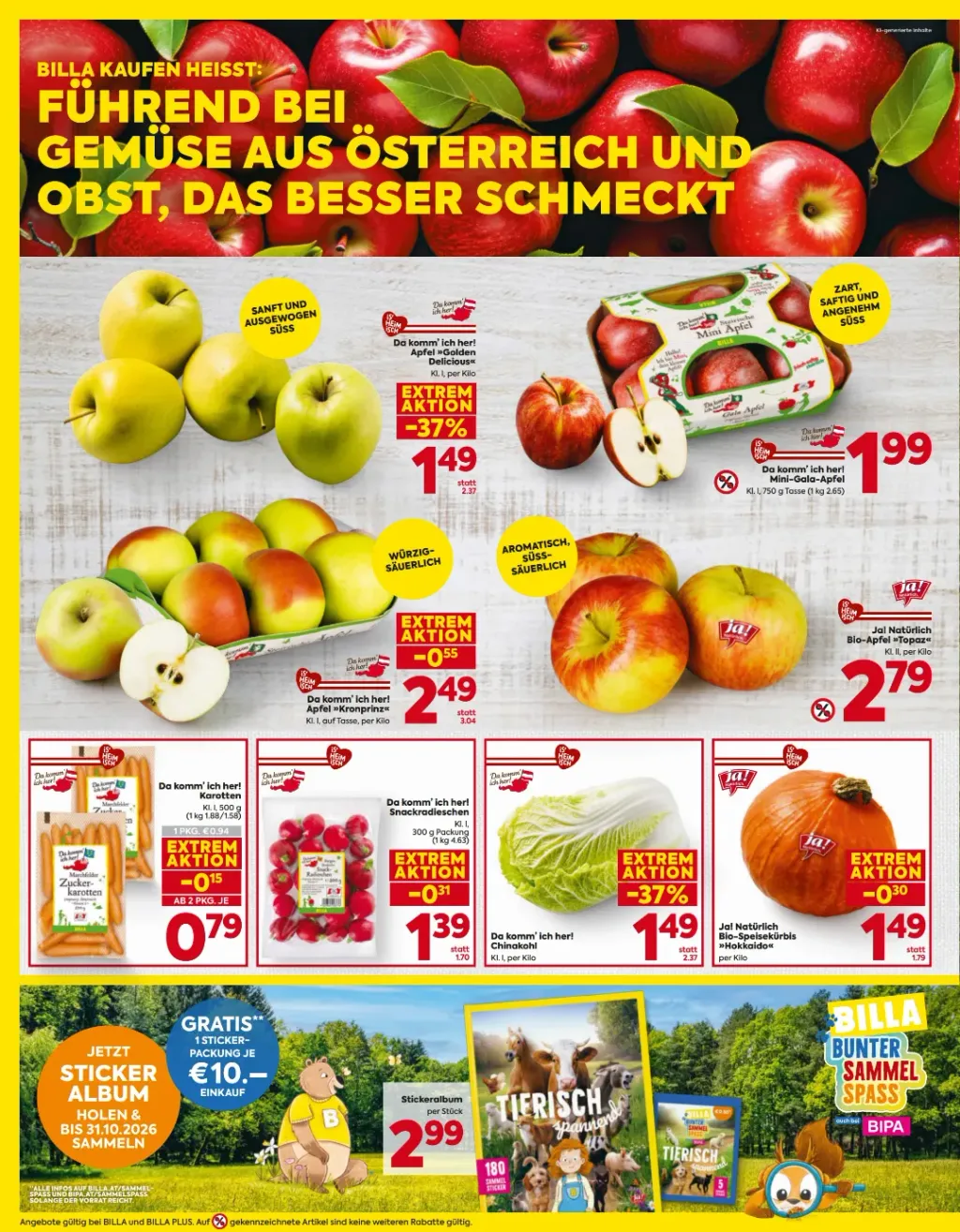 Billa Flugblatt ab 01.10.2026 (Donnerstag)