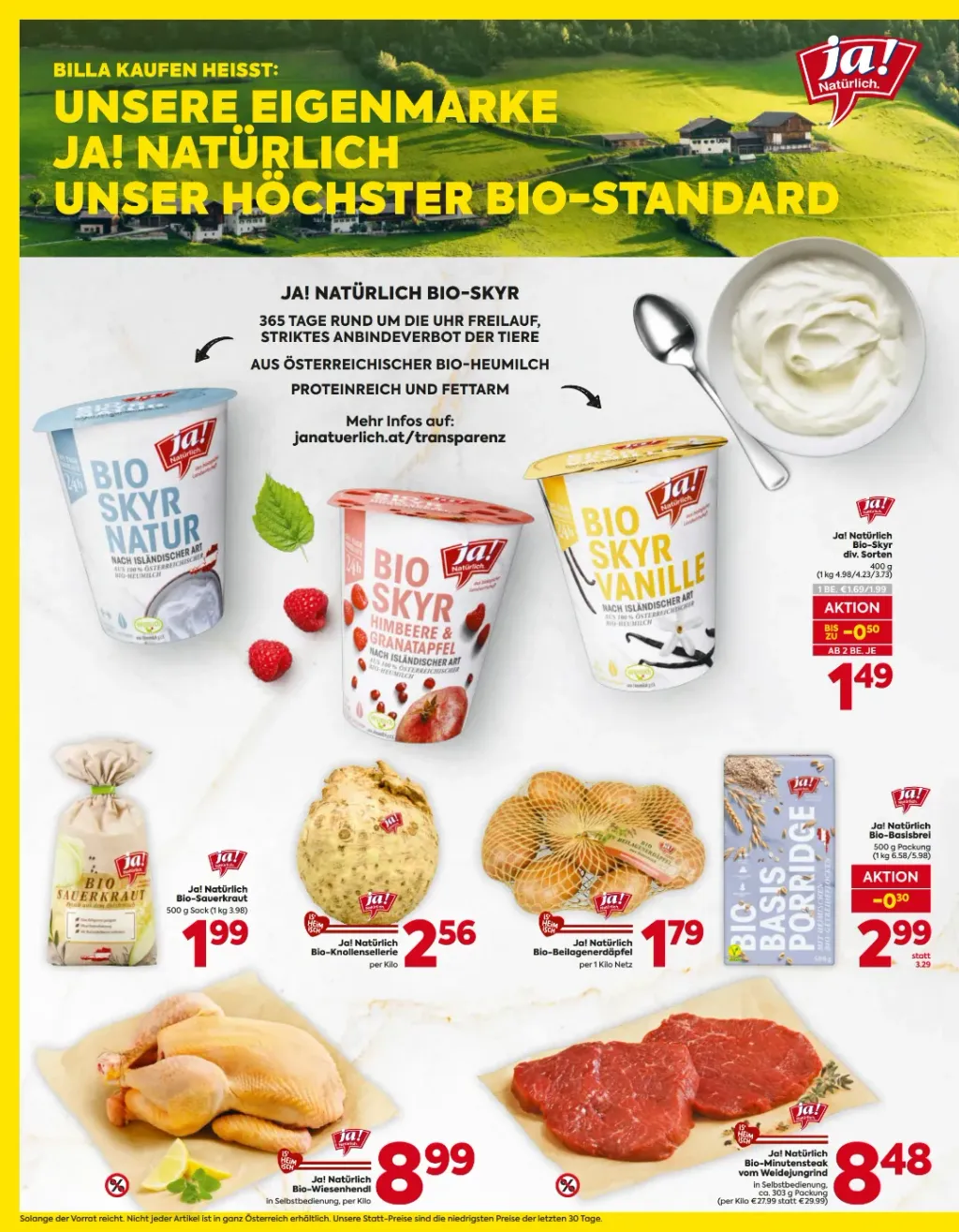 Billa Flugblatt ab 01.10.2026 (Donnerstag)