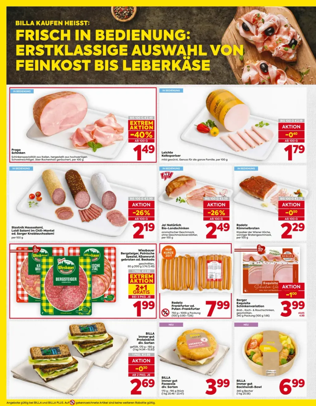 Billa Flugblatt ab 01.10.2026 (Donnerstag)
