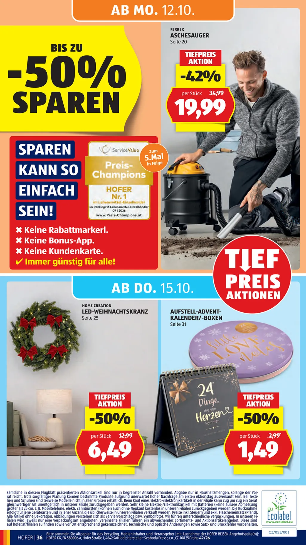 Hofer Flugblatt ab 09.10.2026 (Freitag)