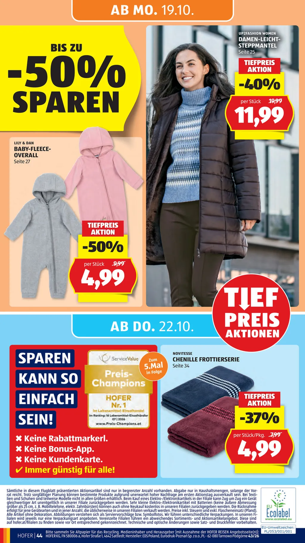 Hofer Flugblatt ab 16.10.2026 (Freitag)