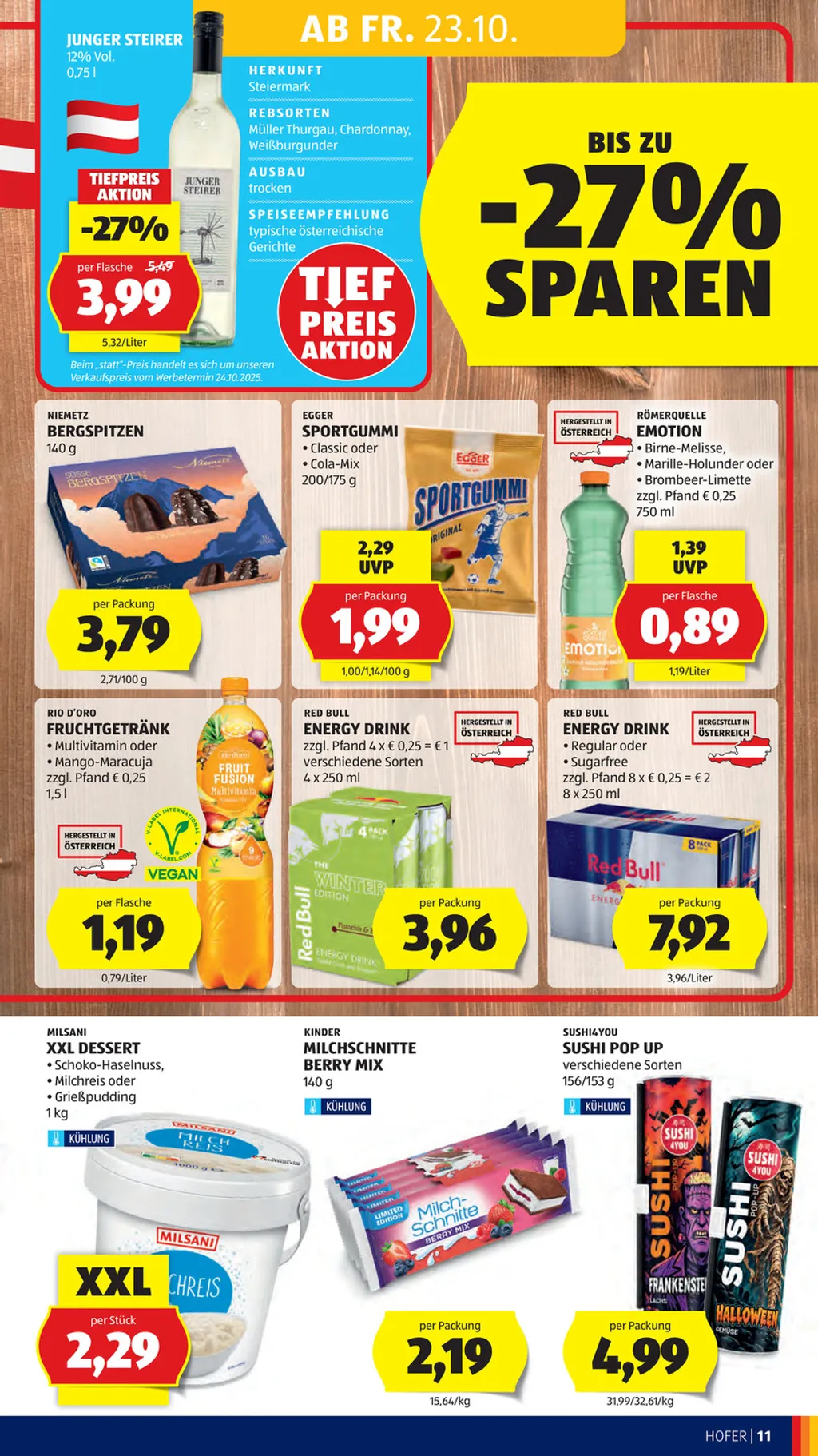 Hofer Flugblatt ab 23.10.2026 (Freitag)