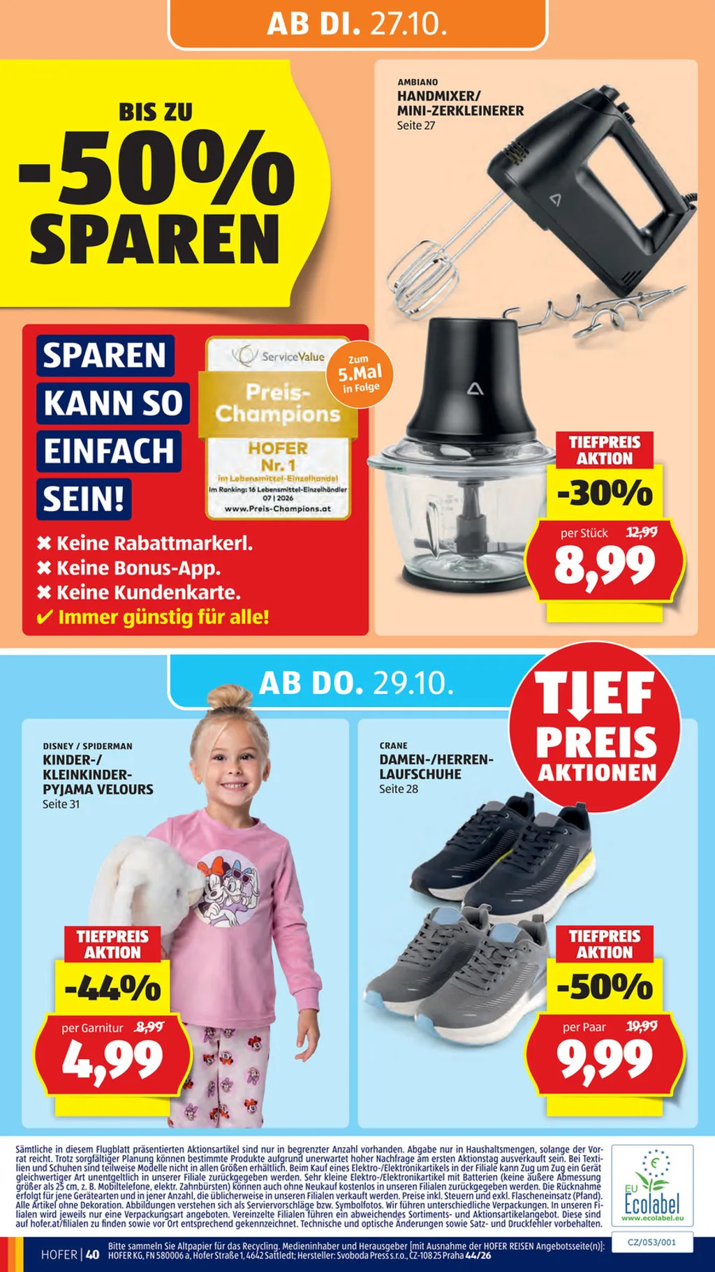 Hofer Flugblatt ab 23.10.2026 (Freitag)