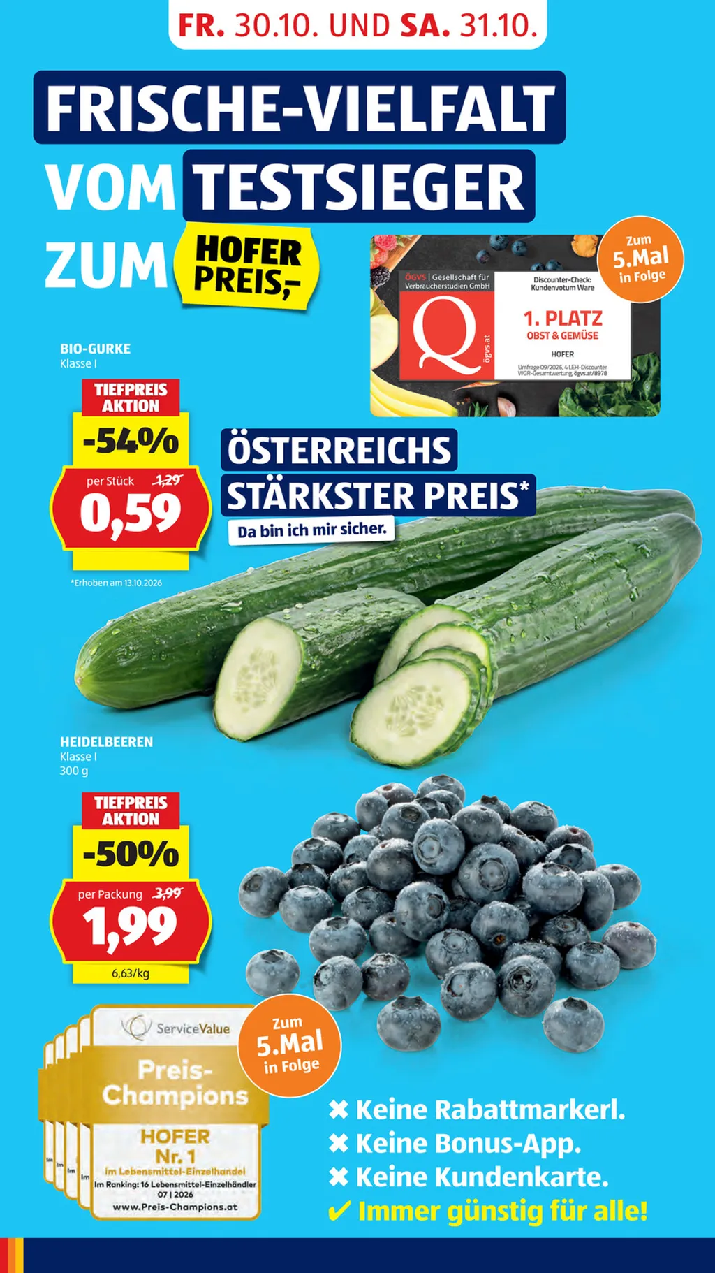 Hofer Flugblatt ab 30.10.2026 (Freitag)