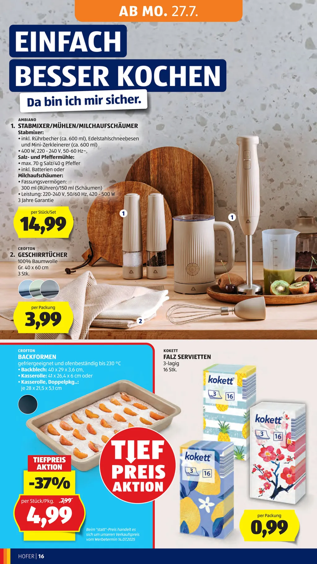 Hofer Flugblatt ab 24.07.2026 (Freitag)