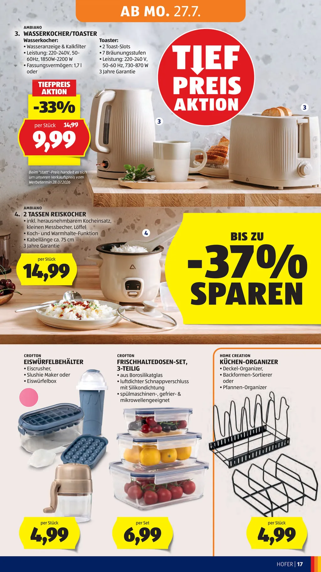 Hofer Flugblatt ab 24.07.2026 (Freitag)