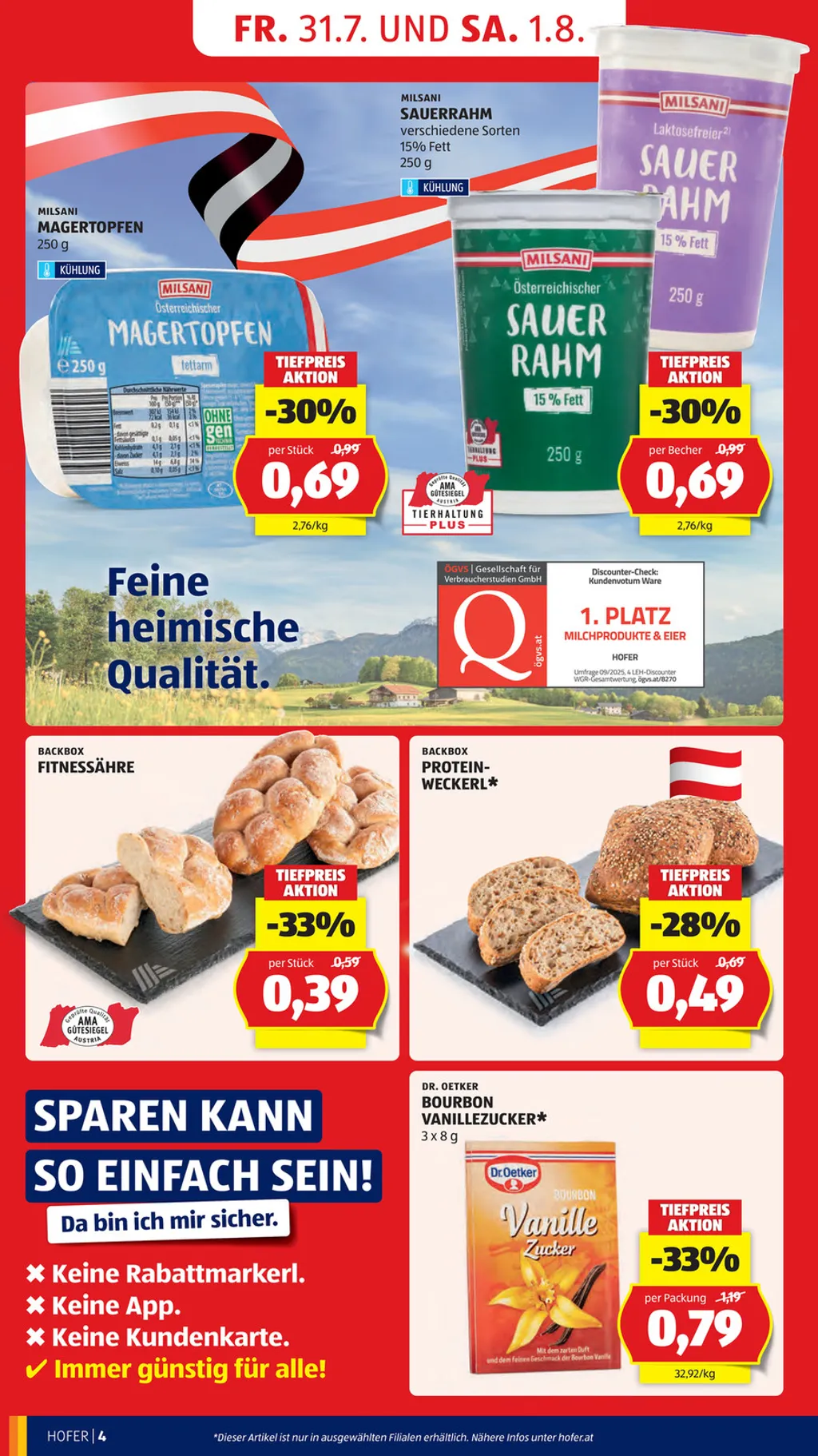 Hofer Flugblatt ab 31.07.2026 (Freitag)