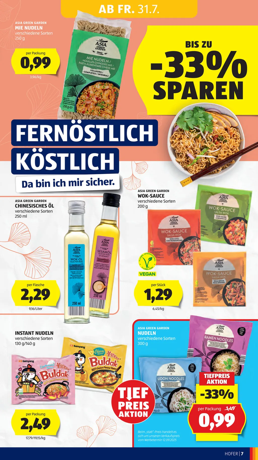 Hofer Flugblatt ab 31.07.2026 (Freitag)