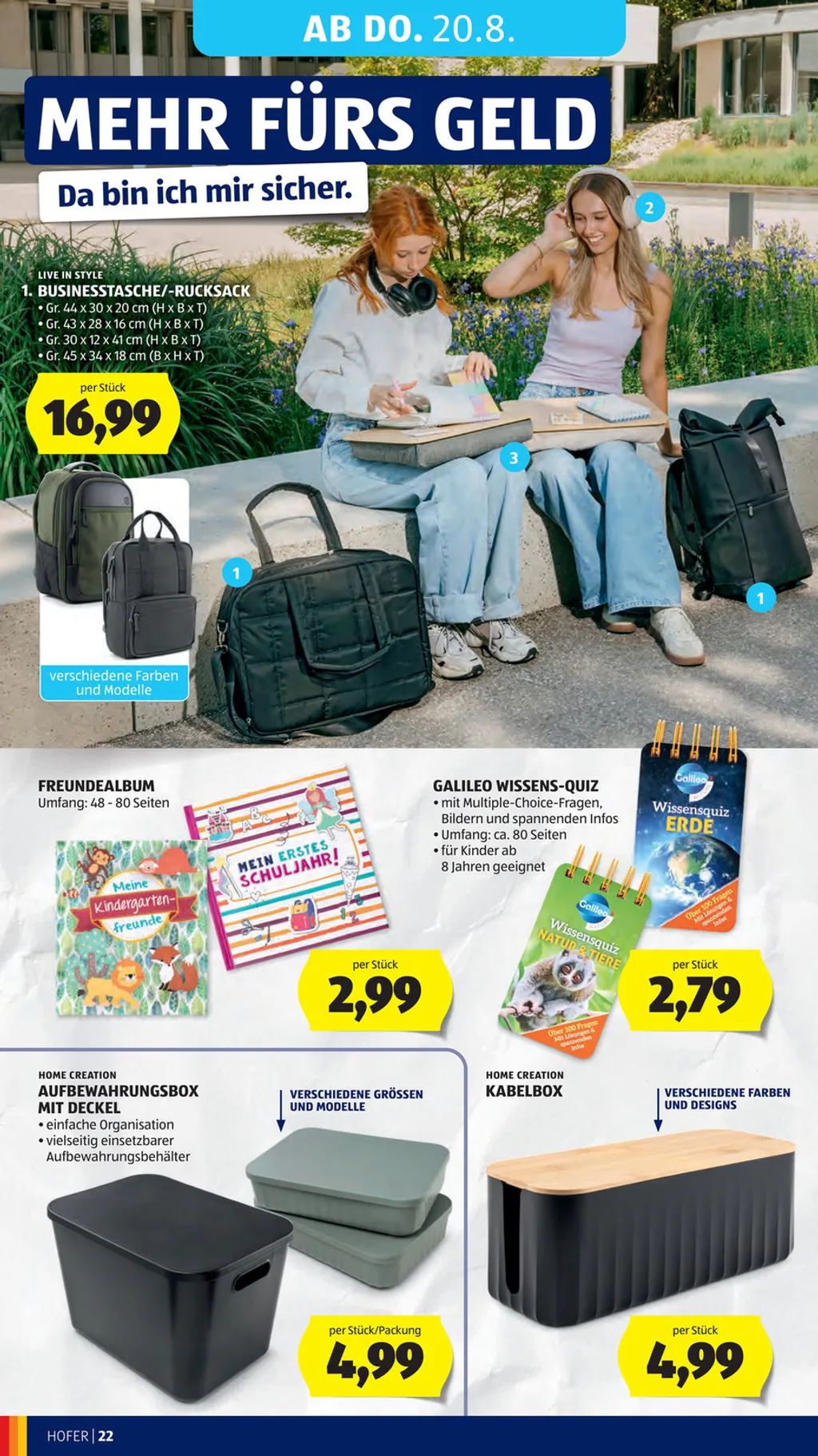 Hofer Flugblatt ab 12.08.2026 (Mittwoch)