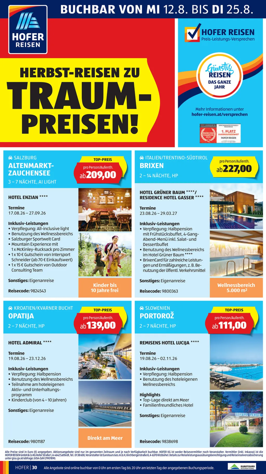 Hofer Flugblatt ab 12.08.2026 (Mittwoch)