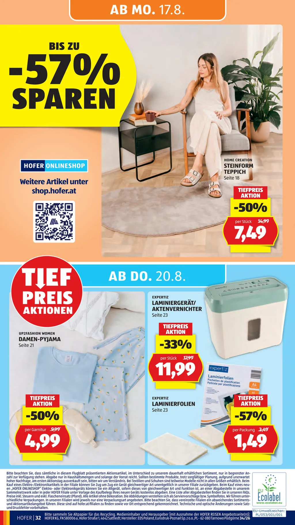 Hofer Flugblatt ab 12.08.2026 (Mittwoch)