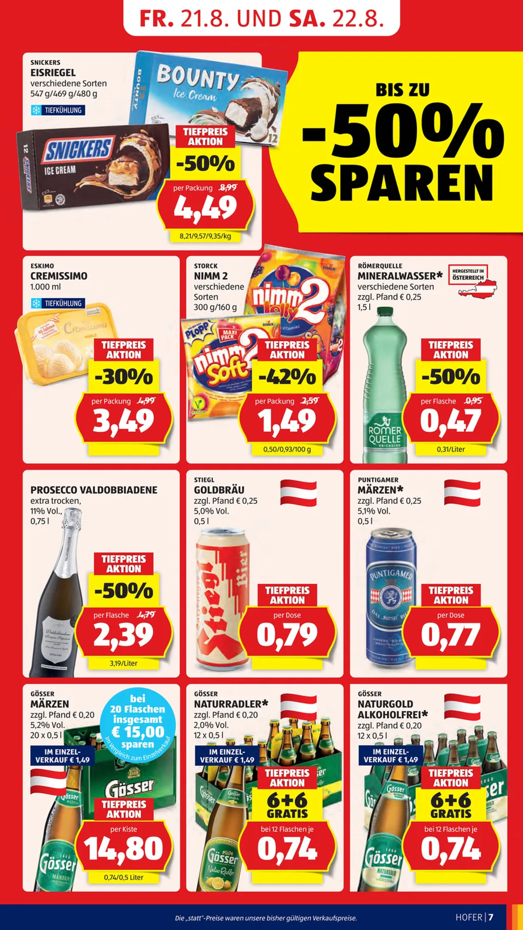 Hofer Flugblatt ab 21.08.2026 (Freitag)
