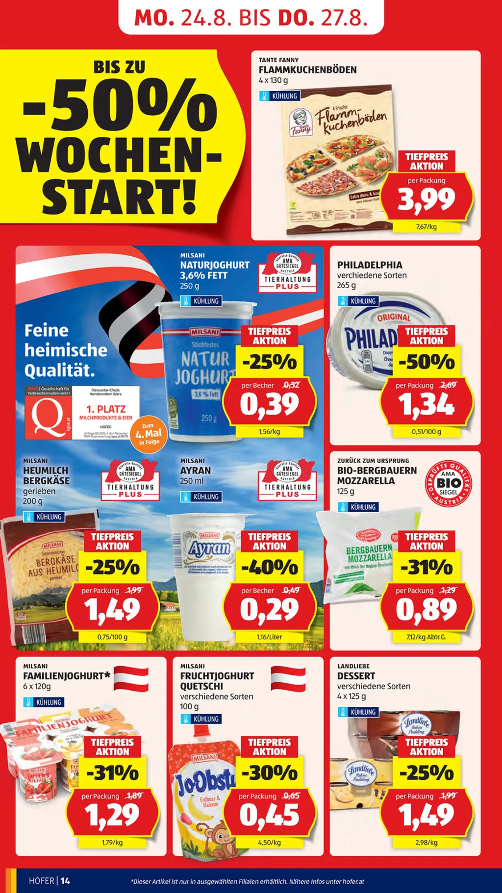 Hofer Flugblatt ab 21.08.2026 (Freitag)