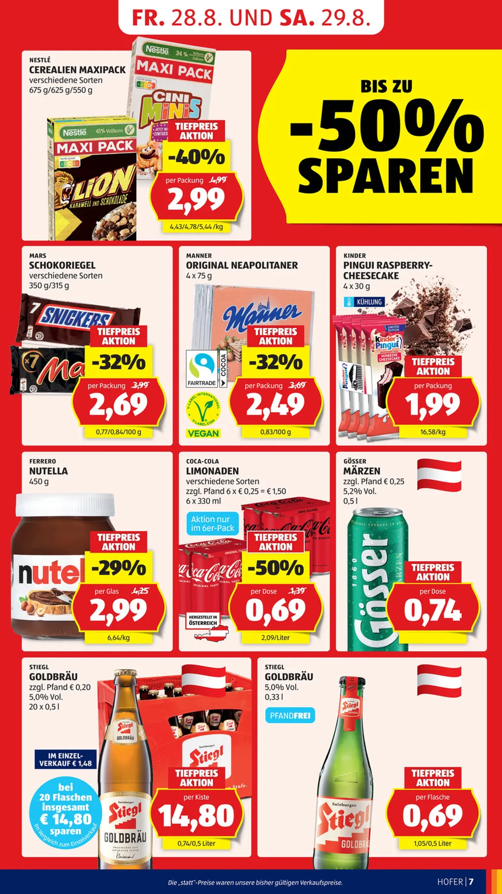 Hofer Flugblatt ab 28.08.2026 (Freitag)