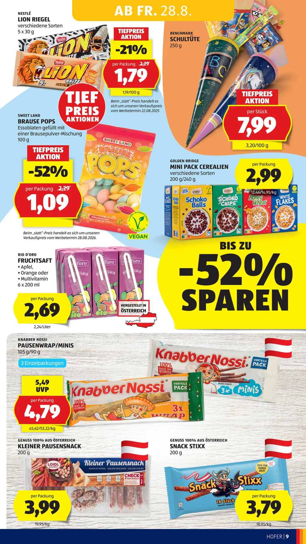 Hofer Flugblatt ab 28.08.2026 (Freitag)