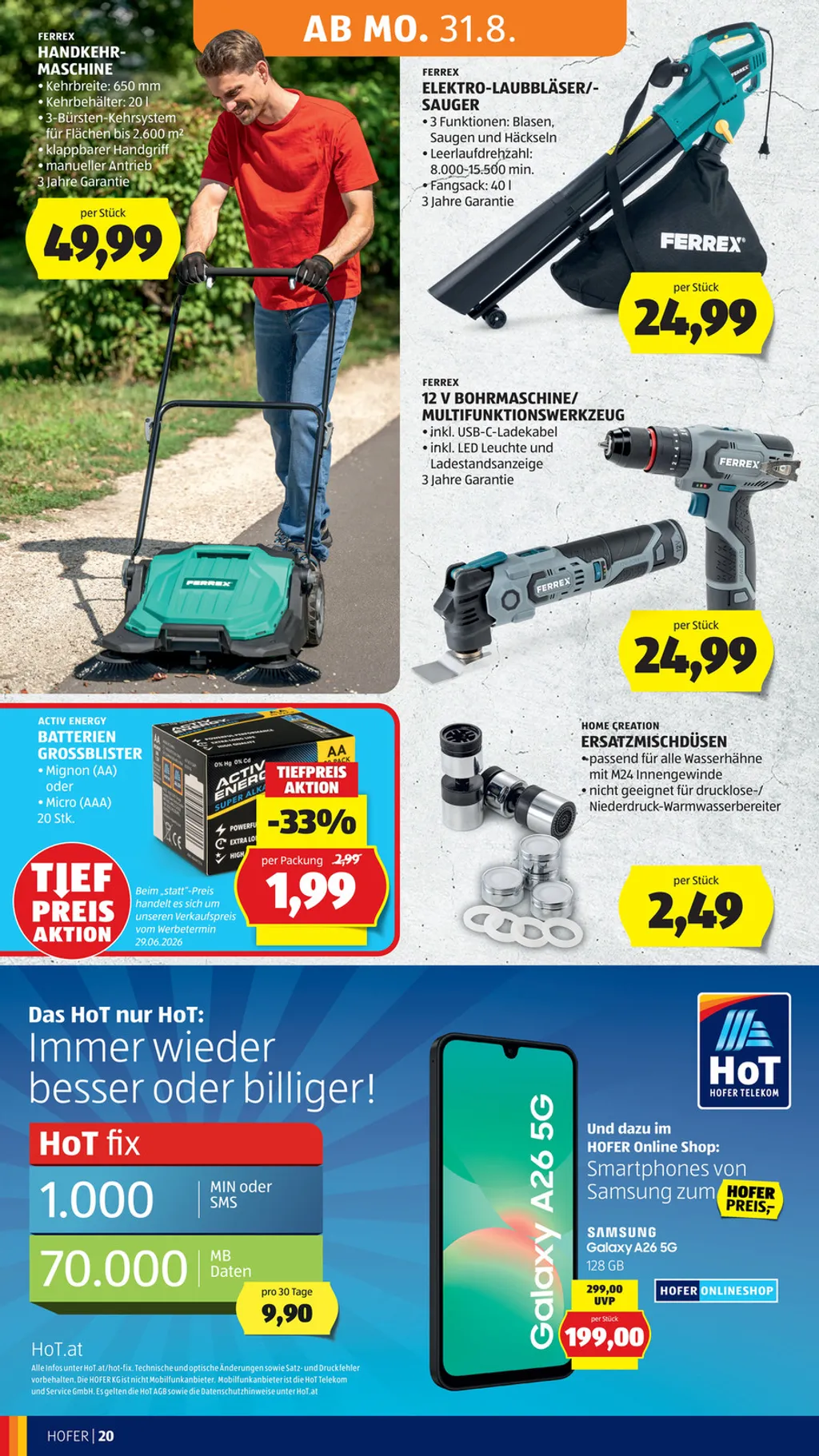 Hofer Flugblatt ab 28.08.2026 (Freitag)