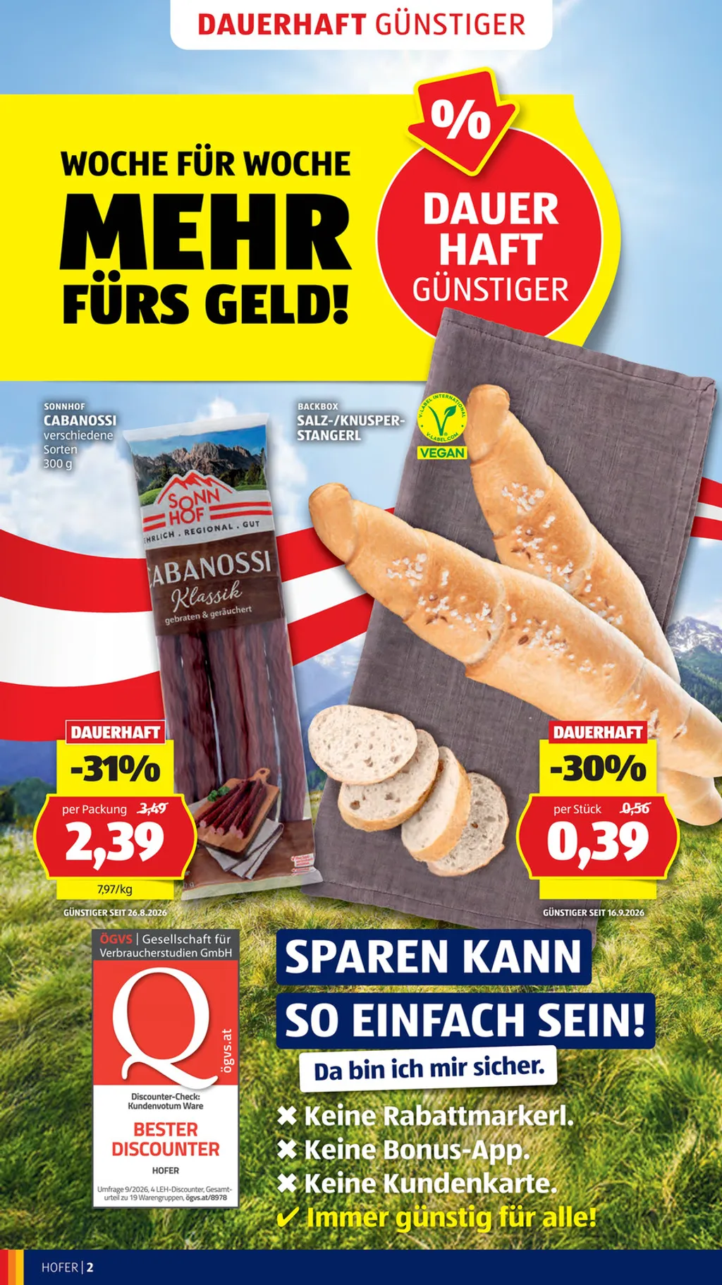 Hofer Flugblatt ab 18.09.2026 (Freitag)