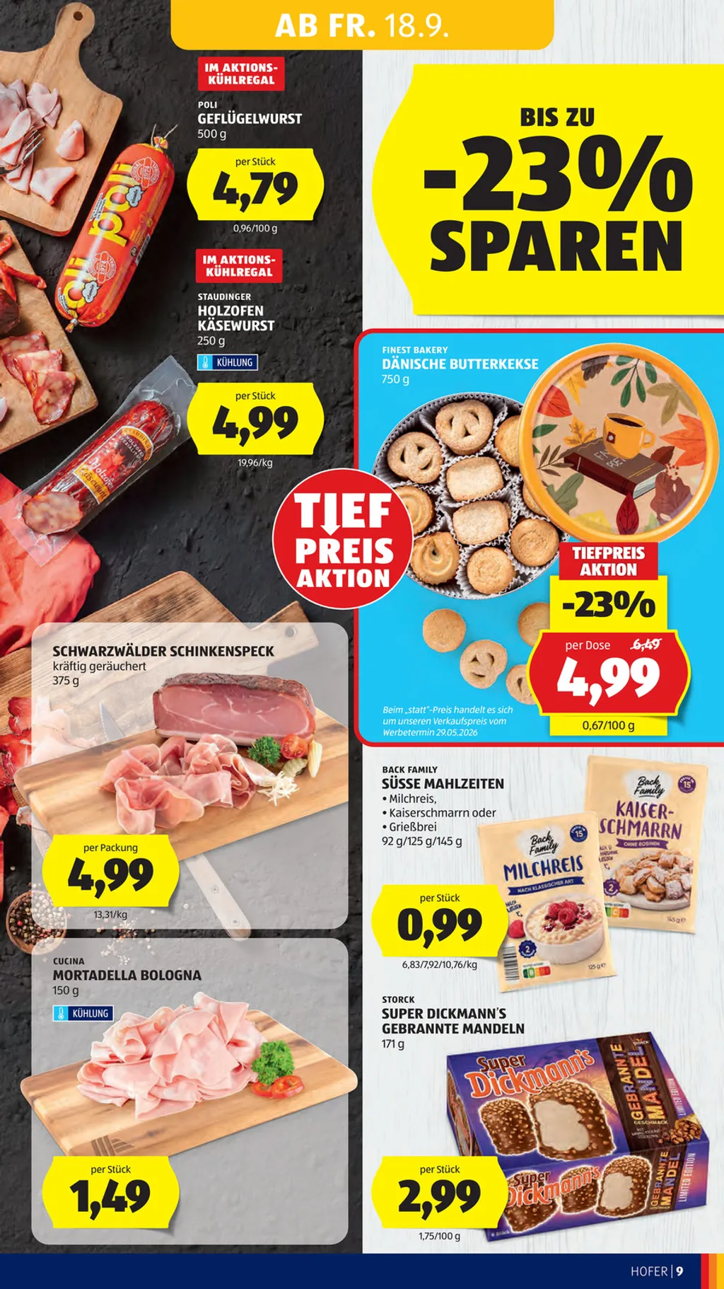 Hofer Flugblatt ab 18.09.2026 (Freitag)