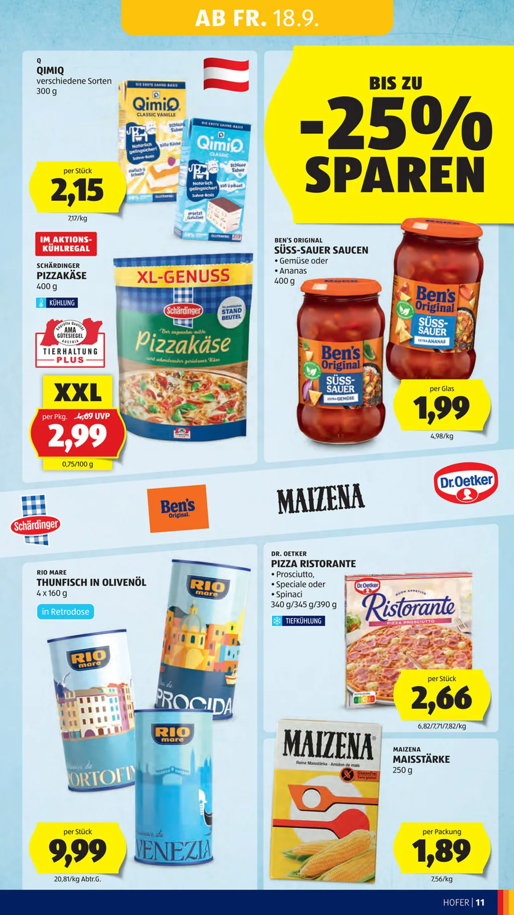 Hofer Flugblatt ab 18.09.2026 (Freitag)