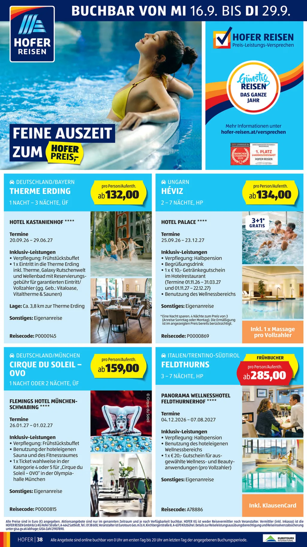 Hofer Flugblatt ab 18.09.2026 (Freitag)