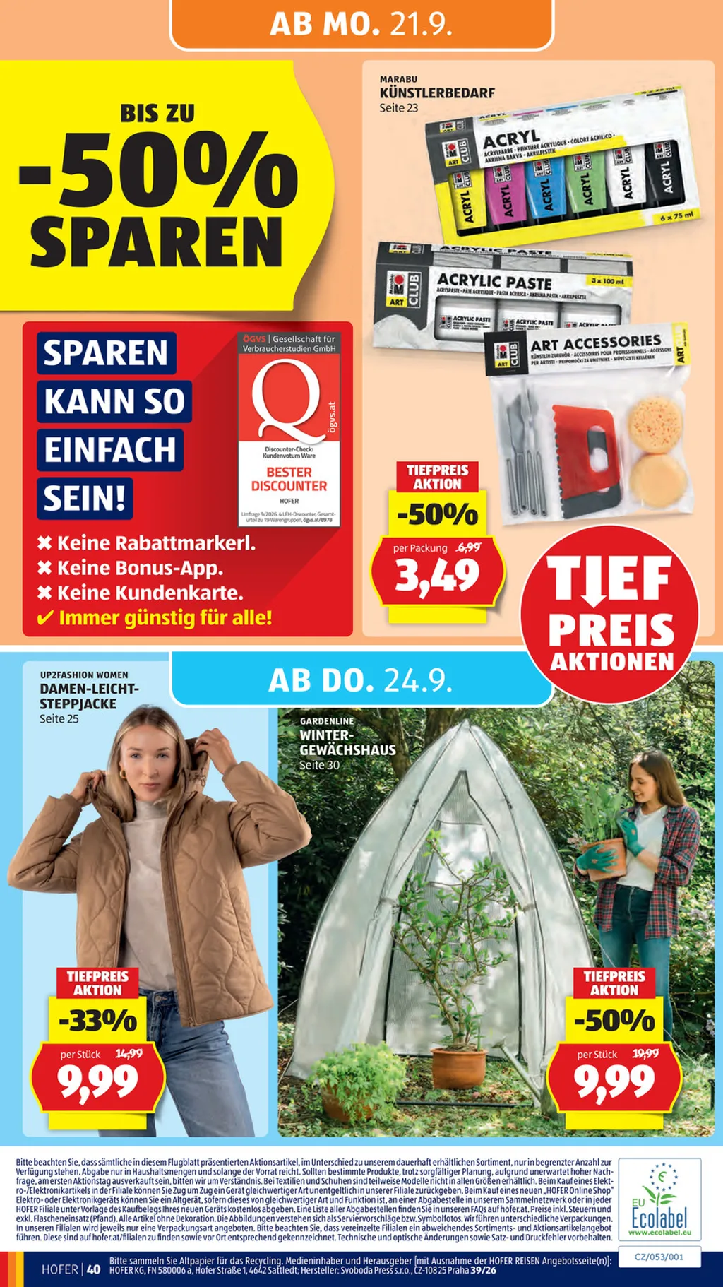 Hofer Flugblatt ab 18.09.2026 (Freitag)