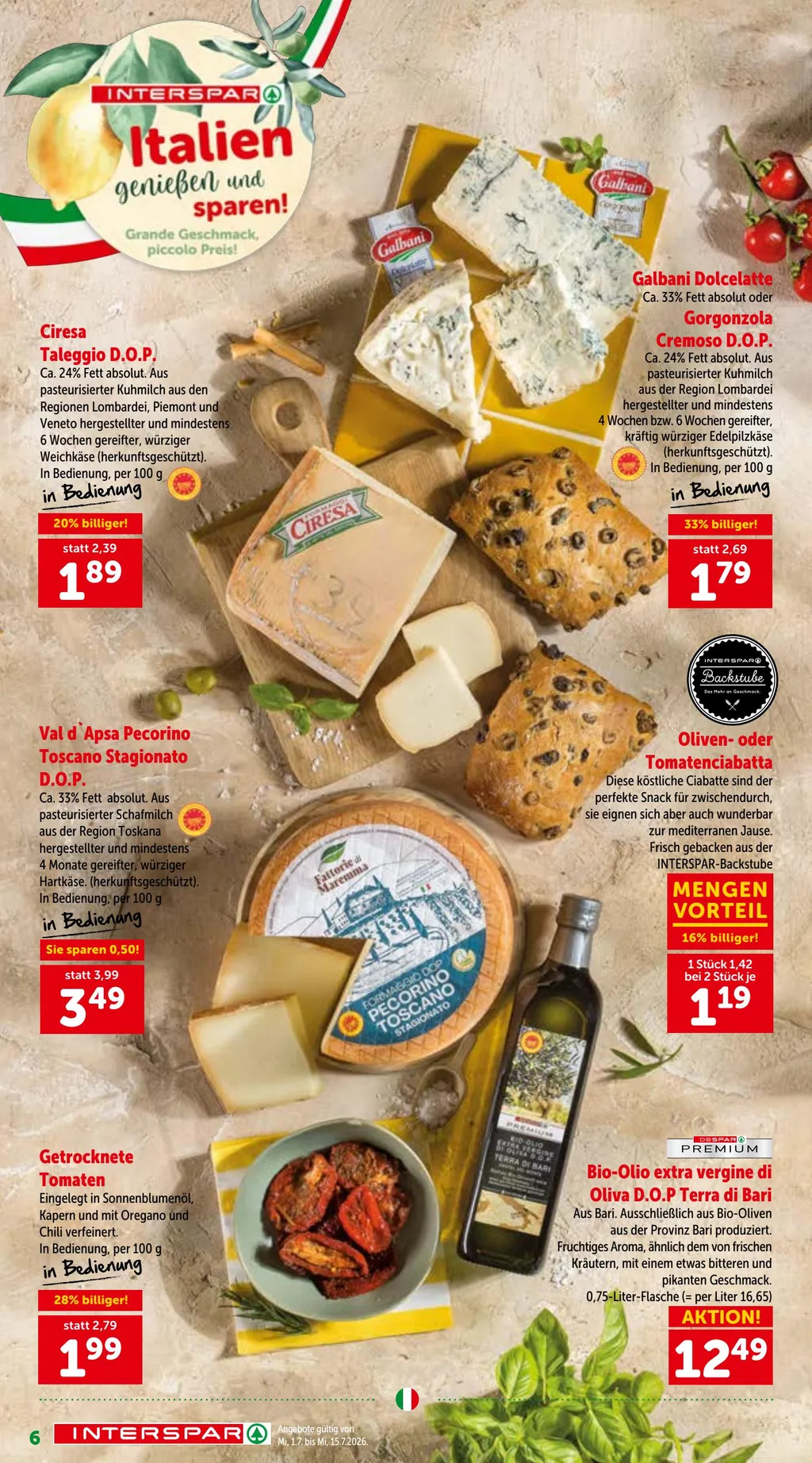 Interspar Italien Flugblatt ab 01.07.2026 (Mittwoch)