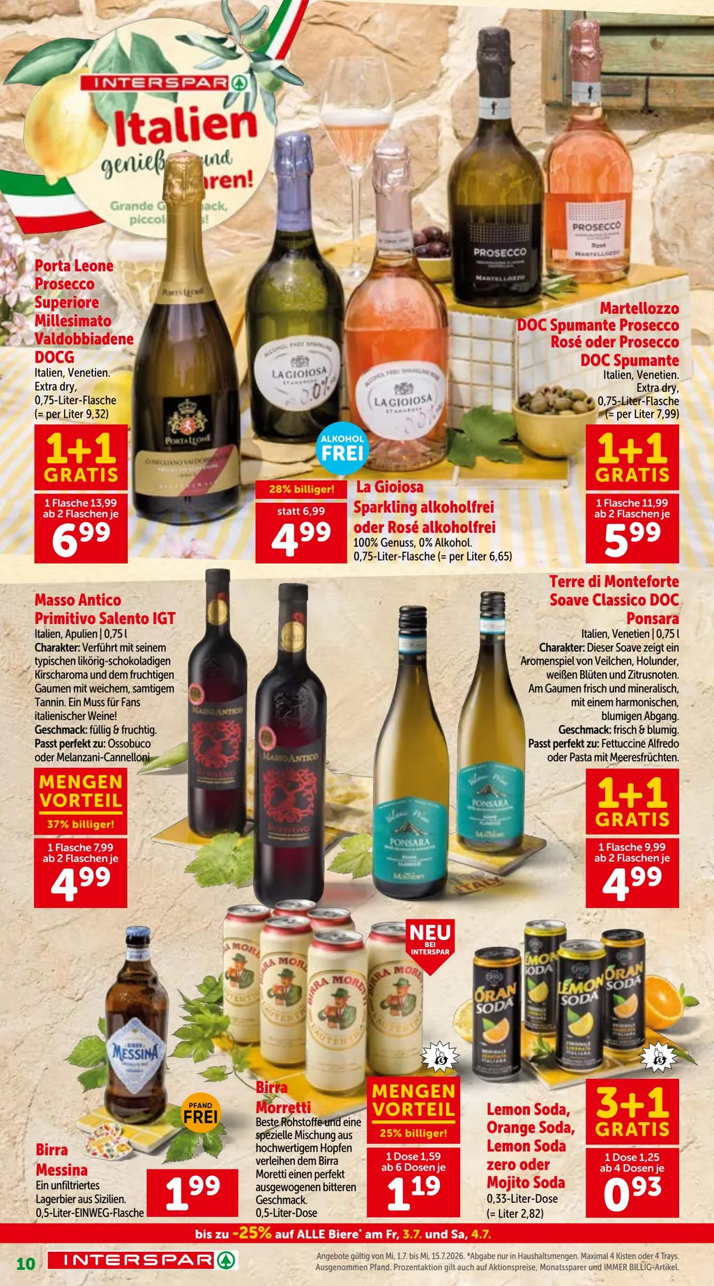 Interspar Italien Flugblatt ab 01.07.2026 (Mittwoch)
