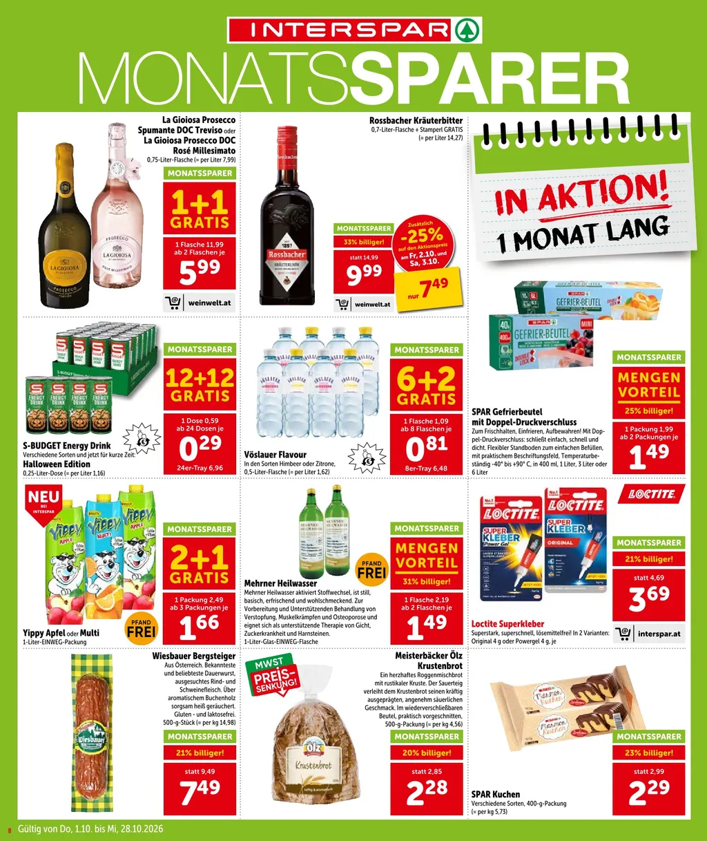 Interspar Flugblatt ab 01.10.2026 (Donnerstag)