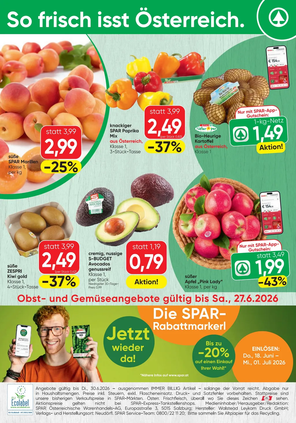 Spar Flugblatt ab 25.06.2026 (Donnerstag)