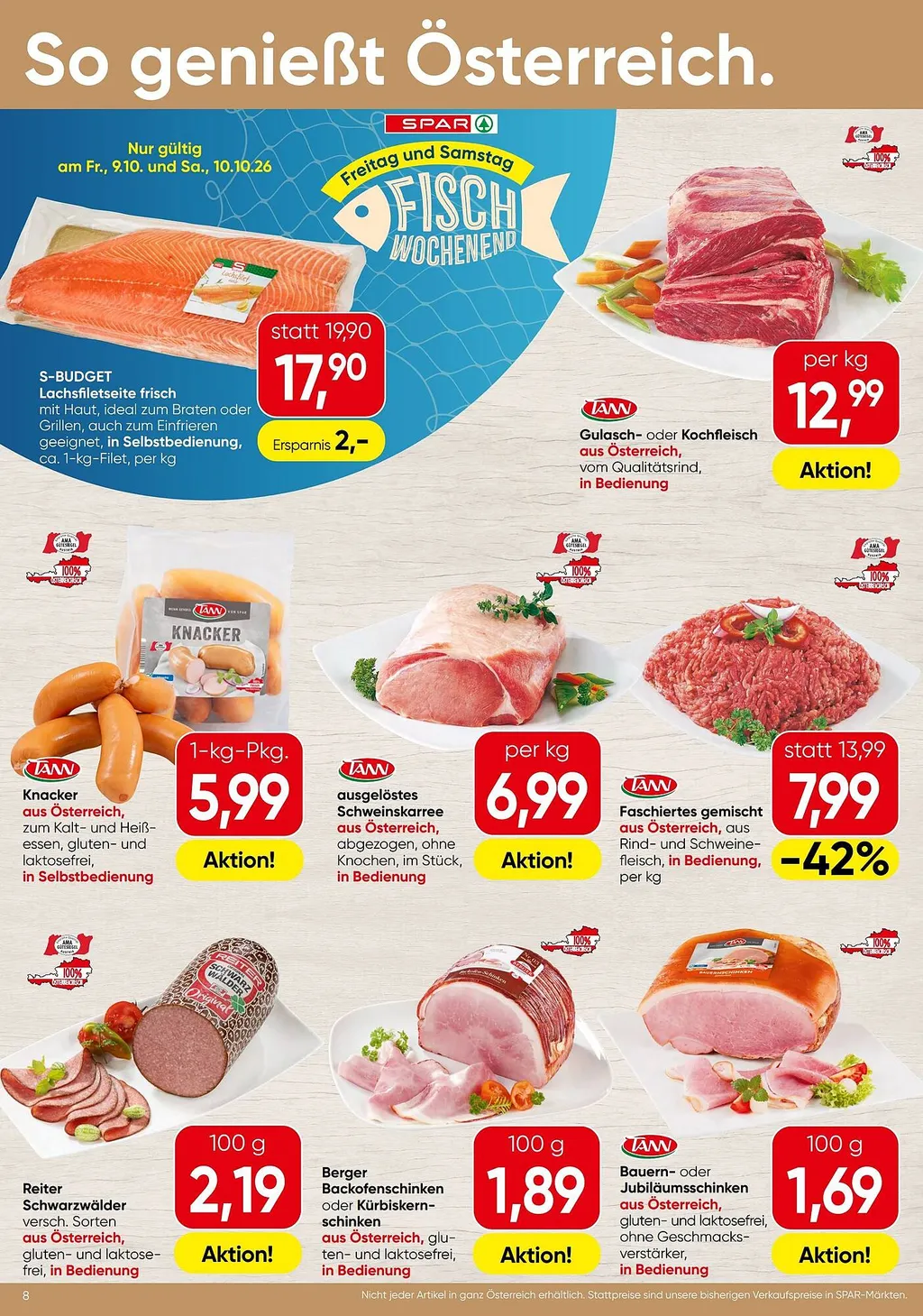 Spar Flugblatt ab 08.10.2026 (Donnerstag)